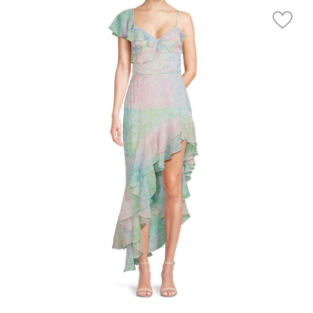 Amanda Uprichard Lively Ruffled High Low Dress